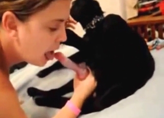 Oral zoo sex with a slutty girl who wants it bad