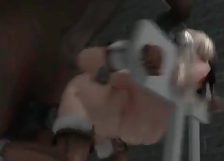 Beautiful 3D blonde tortured on cam