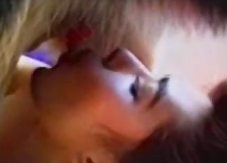 Skinny redhead doll and trained dog fucker